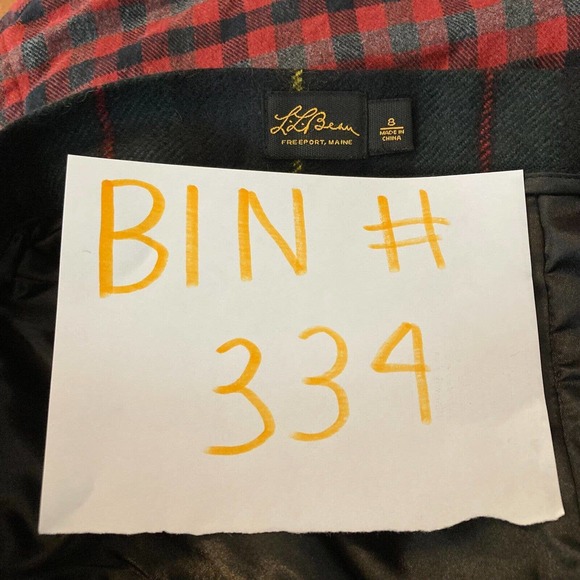 L.L. Bean Skirt Womens Sz 8 Green Tartan Plaid Wool A-Line Lined Back‎ Zip - Picture 9 of 9